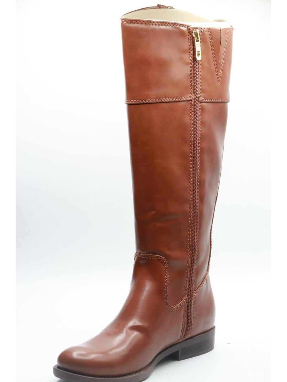 TOMMY HILFIGER WOMEN'S SHANO RIDING BOOT, MEDIUM BROWN, 7